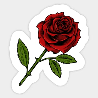 Red Rose Sticker